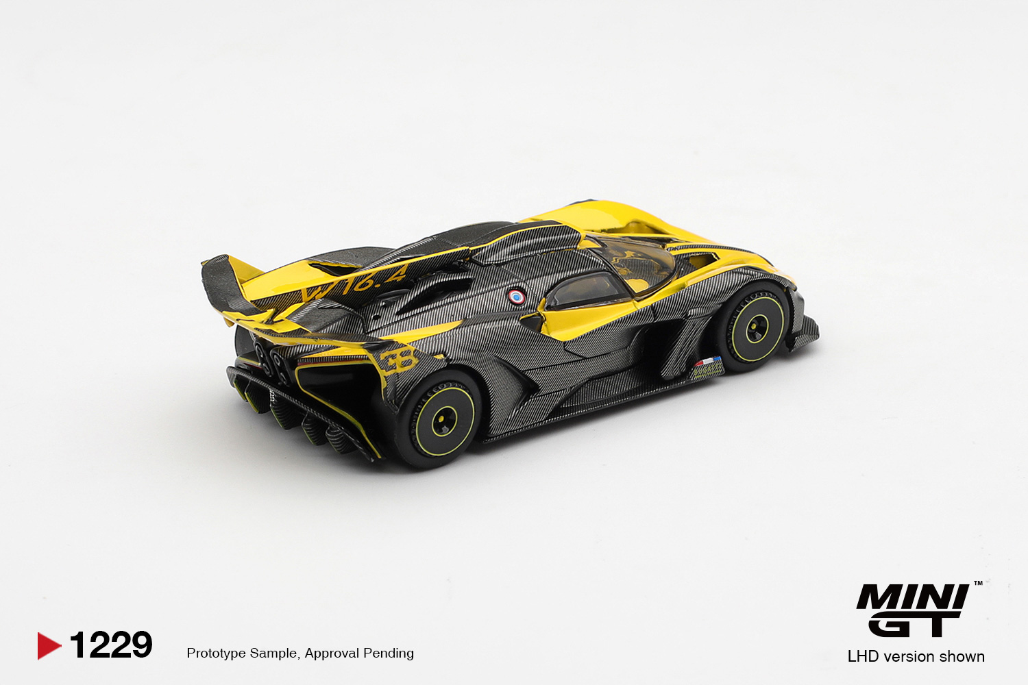 Kids Toys Car - MINIGT 1/64 Bugatti Bolide Yellow MGT01229-CH