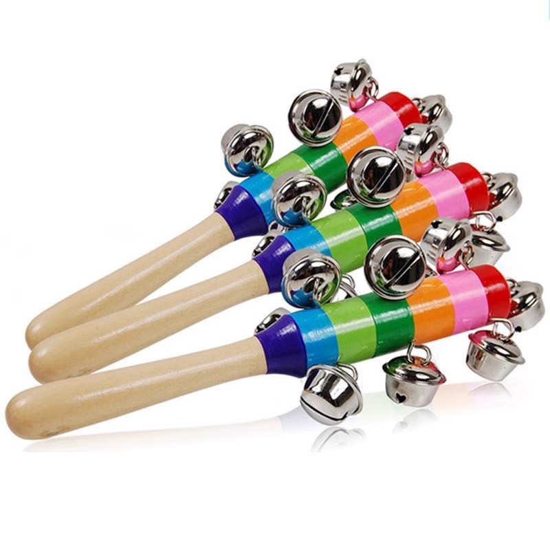 5PCS Wooden Jingle Hand Bells  - Kids Toys Xylophone recension och pris