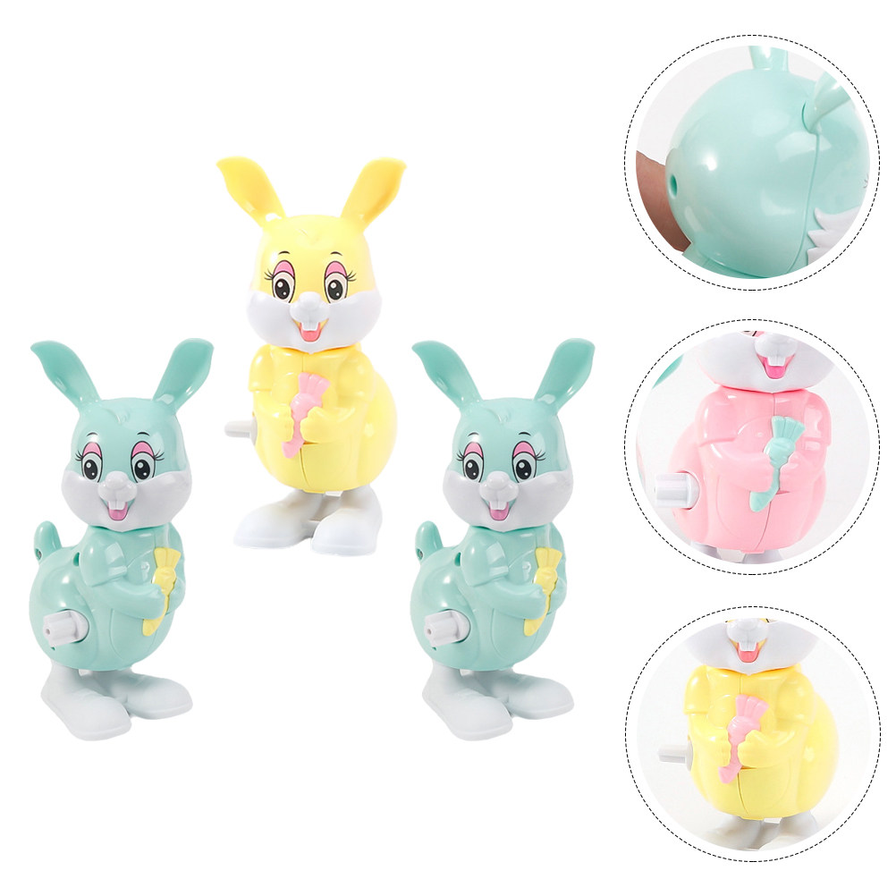 3Pcs Jumping Rabbit Wind-Up Pl - Kids Toys Easter recension och pris
