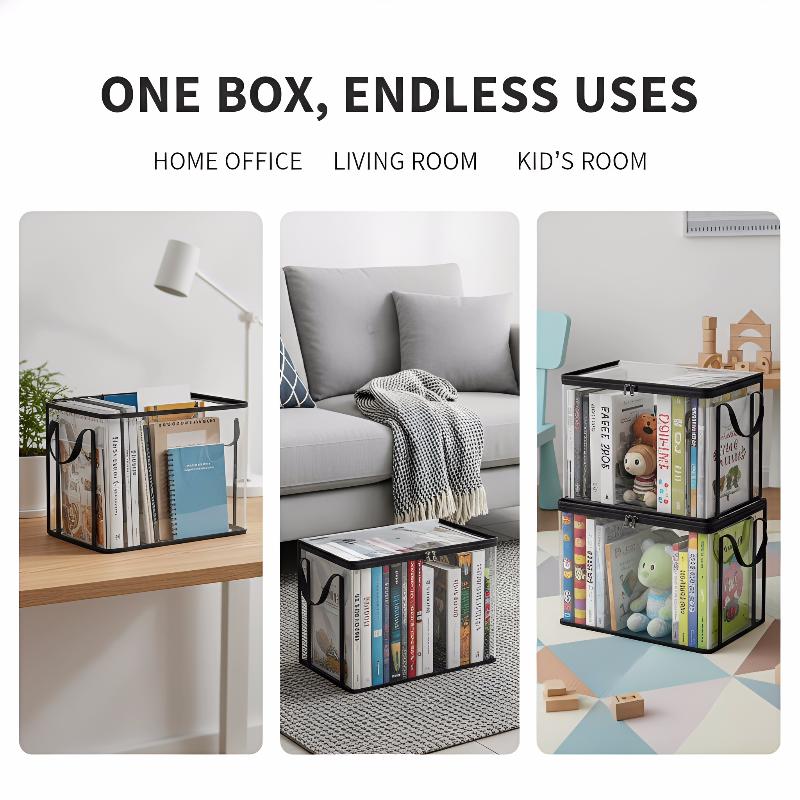 Clear PVC Storage Box Flip Top - Kids Toys Top View recension och pris