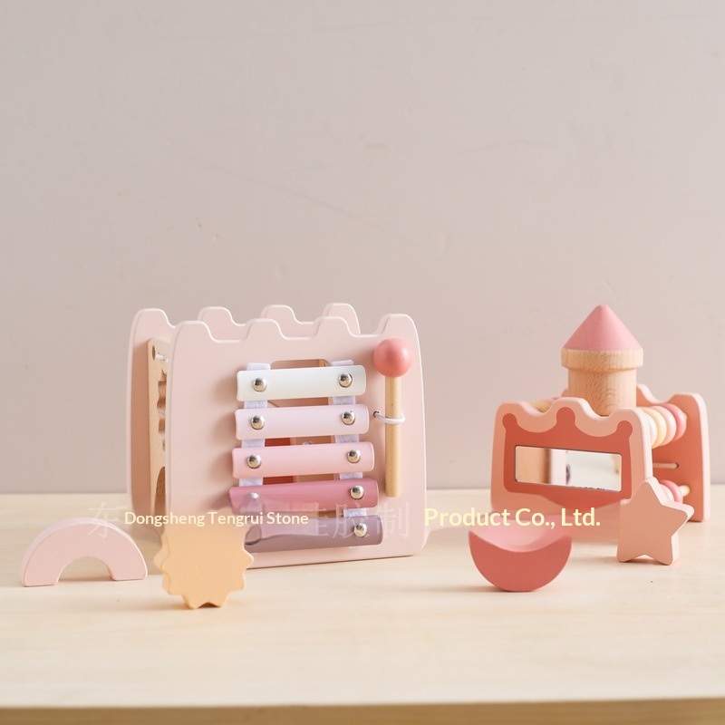 Wooden Castle 5 In 1 Activity  - Kids Toys Xylophone recension och pris