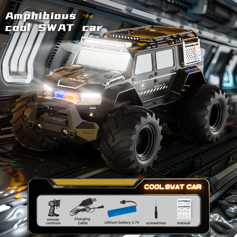 RC Police Cars Amphibious Vehi - Kids Toys Electric Car recension och pris