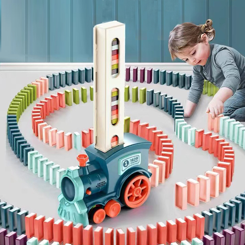 Automatic Laying Domino Train  - Kids Toys Electric Car recension och pris