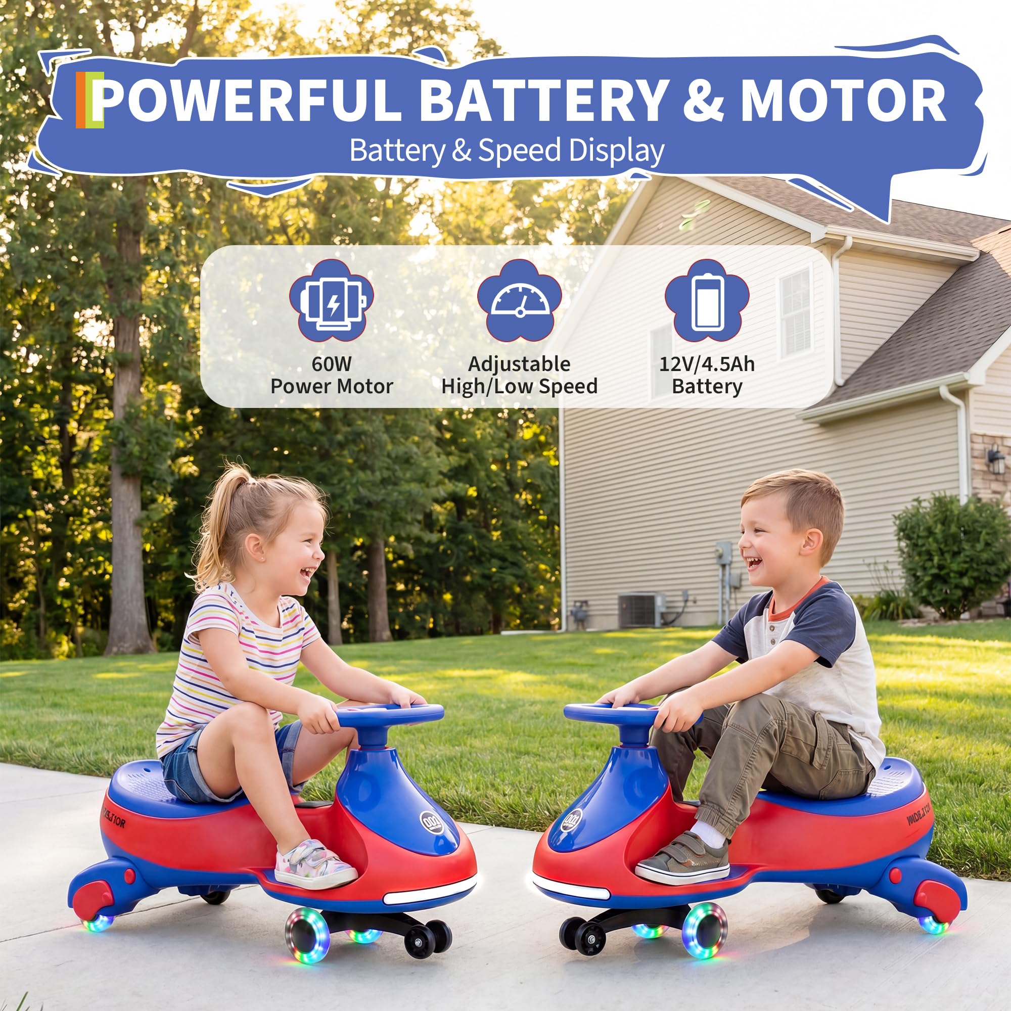 12V Electric Wiggle Car Kids W - Kids Toys Electric Car recension och pris