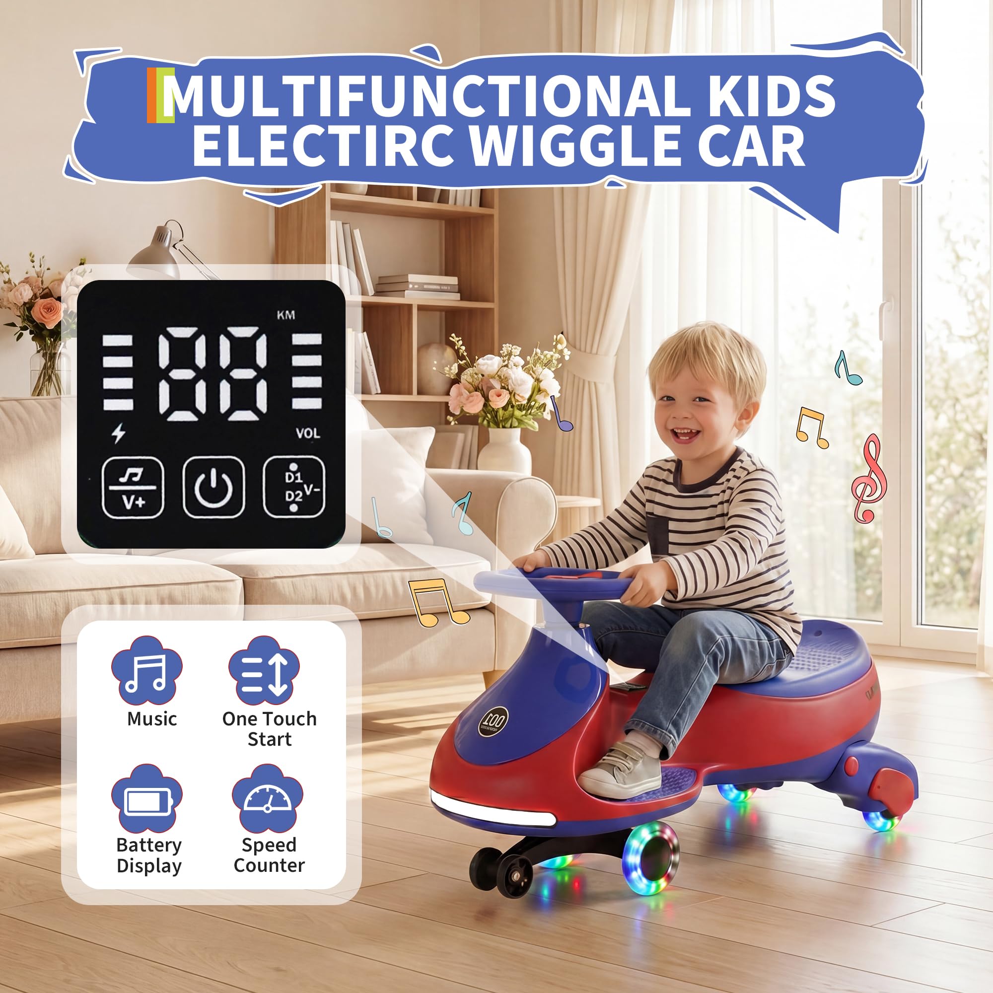 12V Electric Wiggle Car Kids W - Kids Toys Electric Car recension och pris