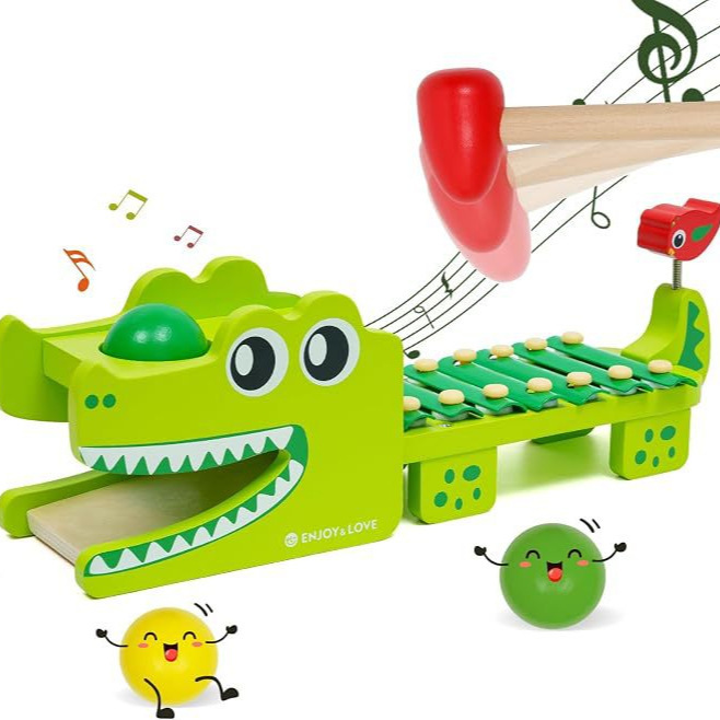 Montessori Wooden Crocodile Xy - Kids Toys Xylophone recension och pris