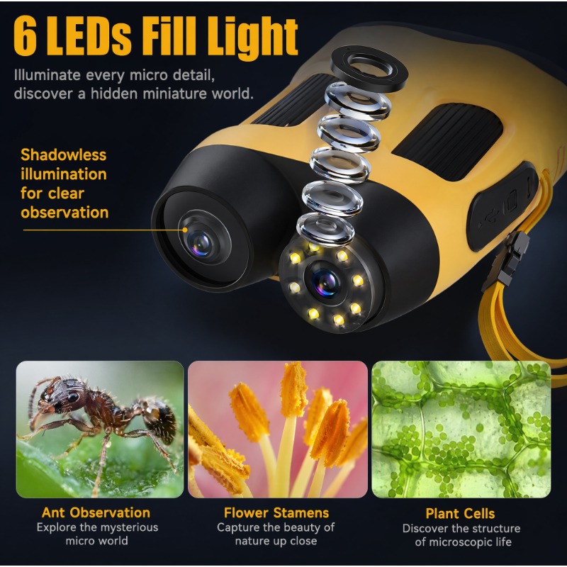 Microscope Camera 4K 1000X Dig - Kids Toys Top View recension och pris