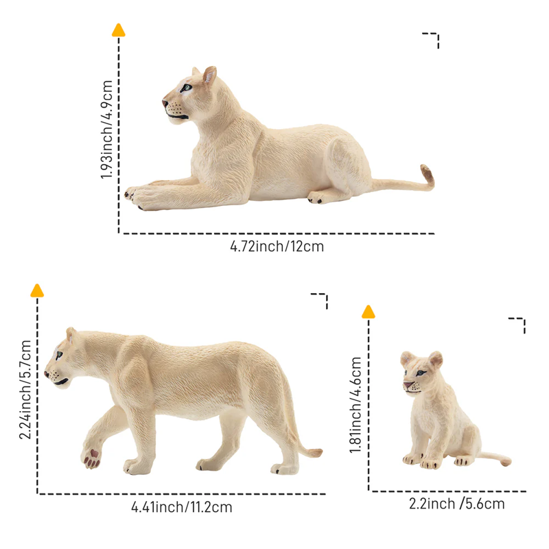 6Pcs Simulation White Lion Fam - Kids Toys Latest recension och pris