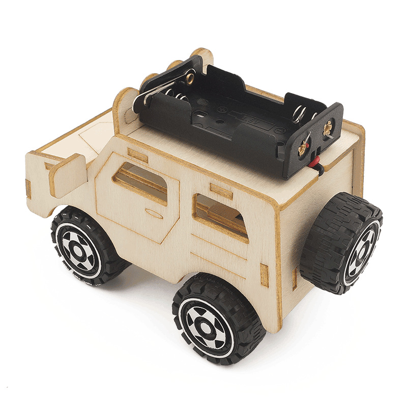 DIY Wooden Car Model Science T - Kids Toys Electric Car recension och pris